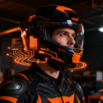 Casco inteligente Sena Outlander con tecnología Mesh 3.0 para motociclistas, representando la innovación en hardware IoT y wearables.