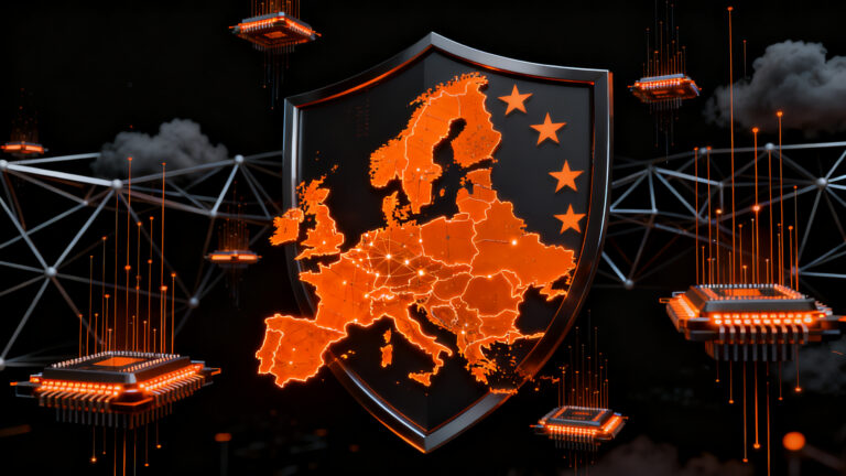 Soberanía tecnológica de la Unión Europea 2026, representación visual de nuevas regulaciones para chips semiconductores y cloud soberano que impactan startups.