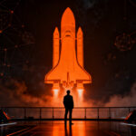 Lanzamiento histórico de SpaceX a bolsa, simbolizando la valoración de una startup deeptech y el futuro de la inversión espacial.