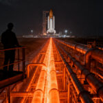 Infraestructura estratégica de SpaceX con el gasoducto Starpipe para alimentar Starship, simbolizando integración vertical y eficiencia operativa.