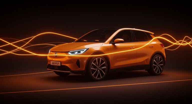 Vehículo eléctrico híbrido resultado de alianzas estratégicas entre fabricantes europeos y tecnología china, representando la estrategia white-label en la industria automotriz.