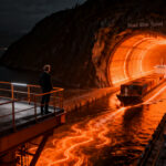 Ingeniería marítima y túnel marítimo en Noruega, representando innovación en infraestructura logística para startups.