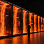 Founder de startup analizando centro de datos de IA, regulación energética de la UE y costes cloud en infraestructura tecnológica.
