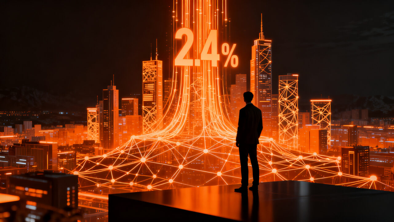 Representación visual del crecimiento económico global impulsado por IA y comercio digital según proyecciones de Visa para 2026.