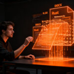 Desarrollador trabajando en una interfaz moderna de visualización de documentos Office en navegador mediante Rust y WebAssembly.