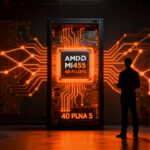 Ingeniero analizando arquitectura de chip AMD MI455X para infraestructura de inteligencia artificial en startups.