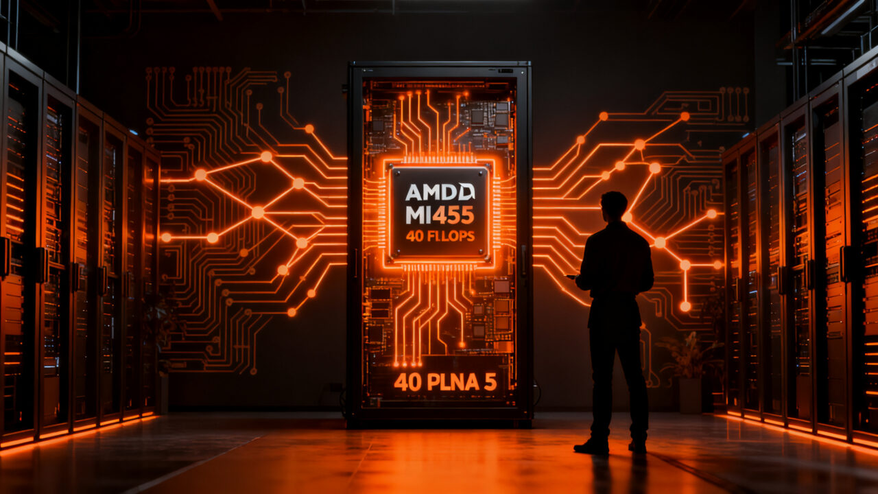 Ingeniero analizando arquitectura de chip AMD MI455X para infraestructura de inteligencia artificial en startups.