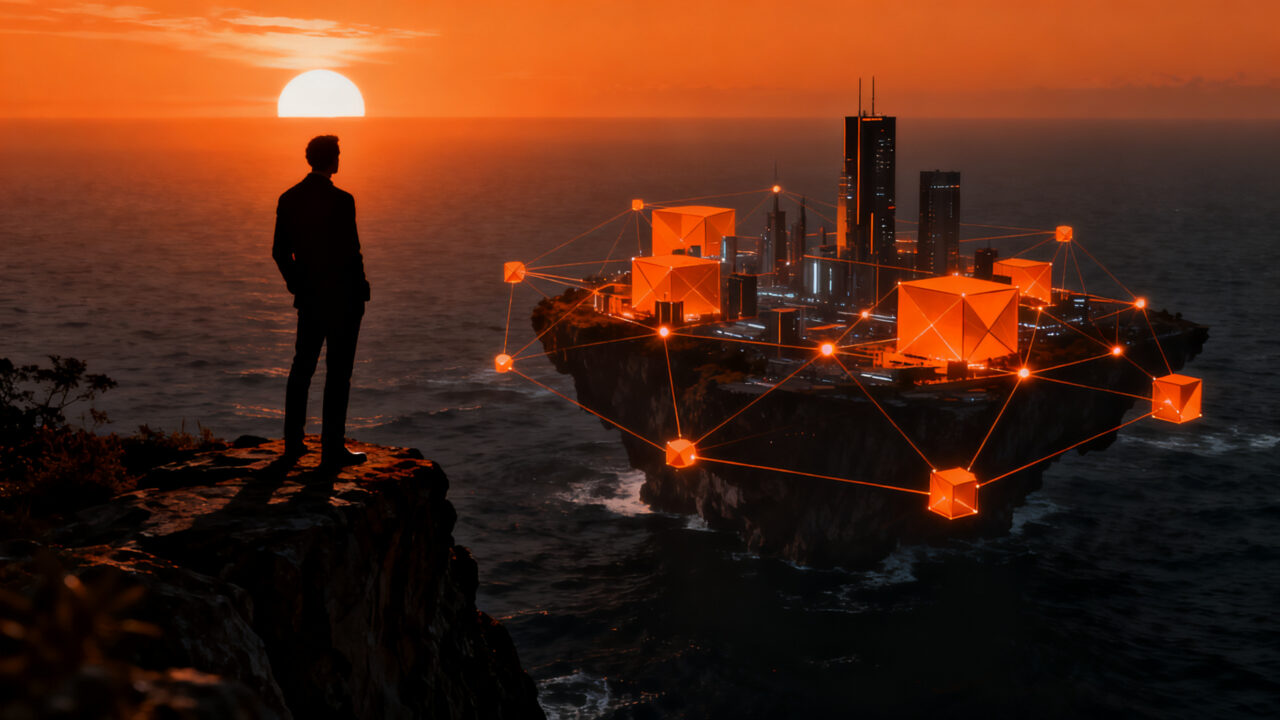 Balaji Srinivasan y el concepto de Network State: visión de una ciudad startup futurista para fundadores tecnológicos.