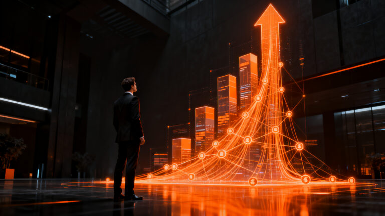 Estrategia de transformación digital bancaria con inteligencia artificial para lograr crecimiento operativo.