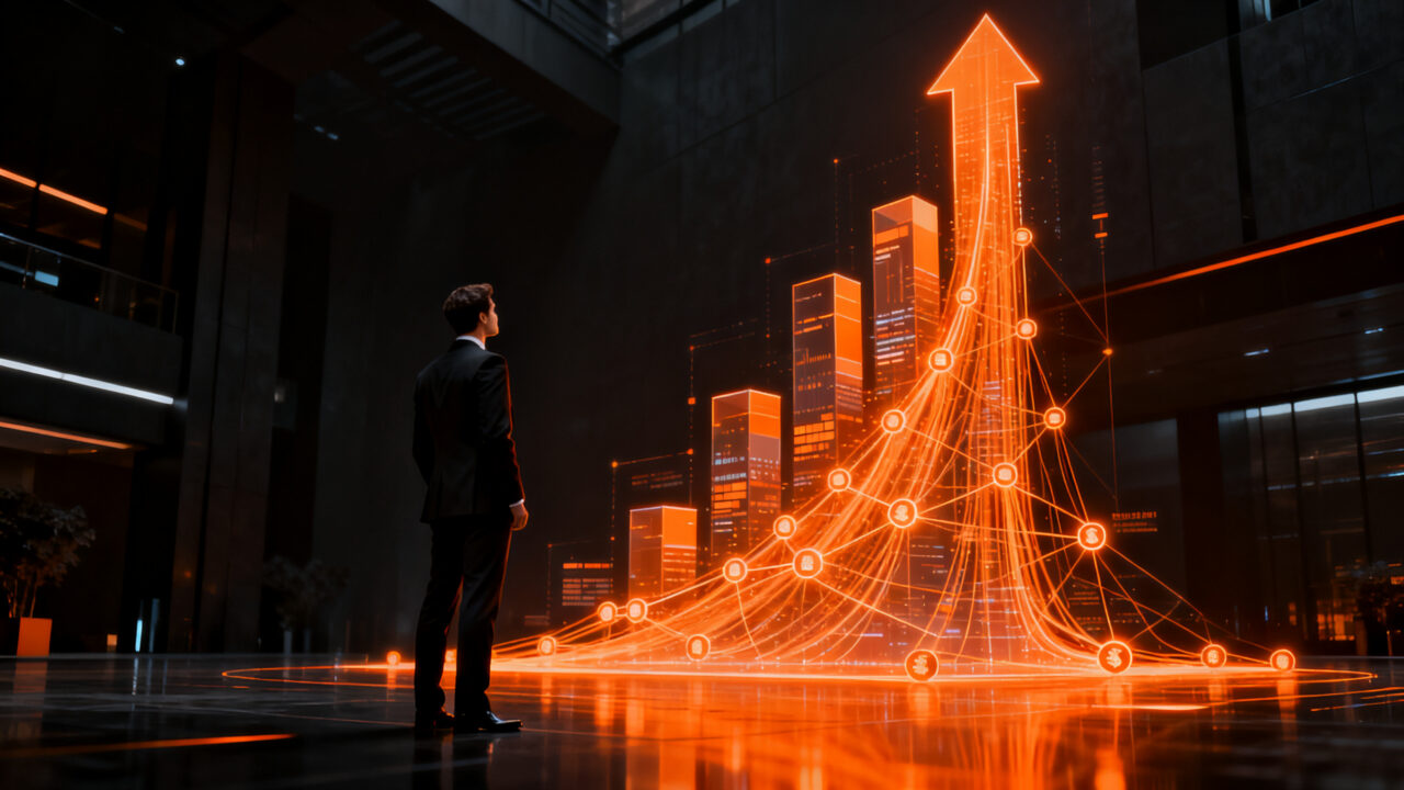 Estrategia de transformación digital bancaria con inteligencia artificial para lograr crecimiento operativo.
