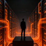 Inversión masiva de BlackRock y Meta en infraestructura de centros de datos para IA, representando el futuro de la tecnología.