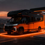 El auge de las caravanas eléctricas en China, representando el mercado de vehículos recreativos de movilidad sostenible y oportunidades para startups.