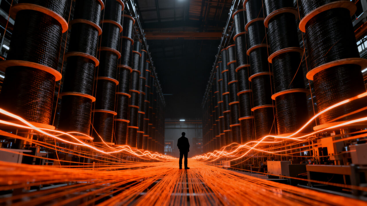 Producción masiva de fibra de carbono en China y su impacto en la industria global de materiales avanzados y startups de hardware.