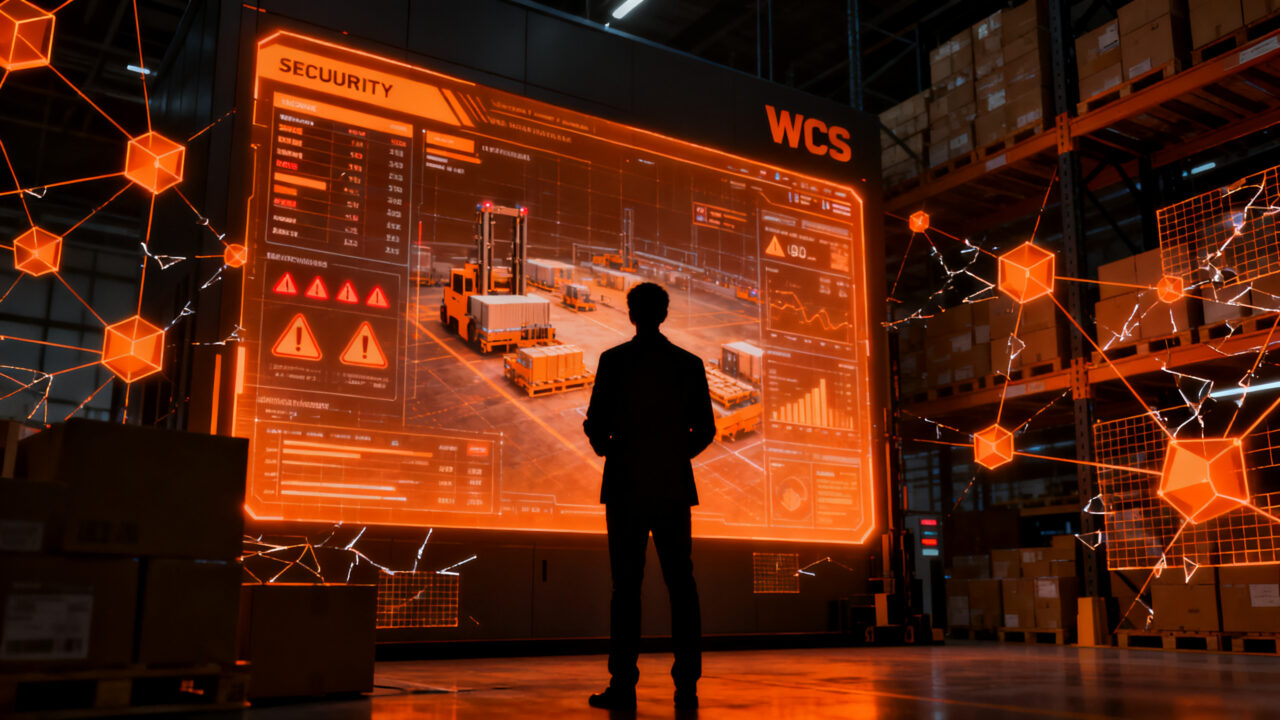 Ciberseguridad en logística: protección de sistemas WCS contra ataques ransomware en centros de distribución.
