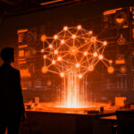 Profesional analizando redes neuronales de inteligencia artificial para la automatización de pymes en Córdoba.