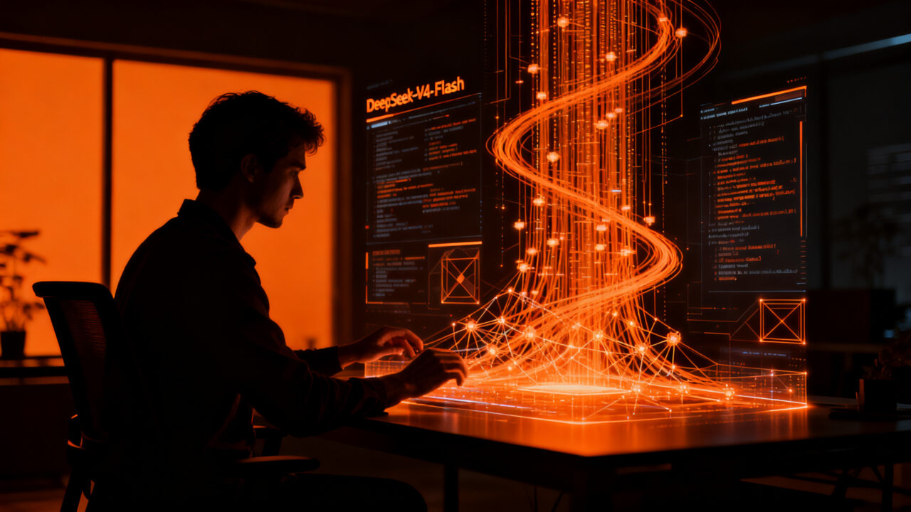 Desarrollo de software con agentes autónomos y tecnología DeepSeek-V4-Flash de alta eficiencia.