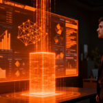 Founder de startup analizando datos de mercado laboral tech frente al impacto de la inteligencia artificial.