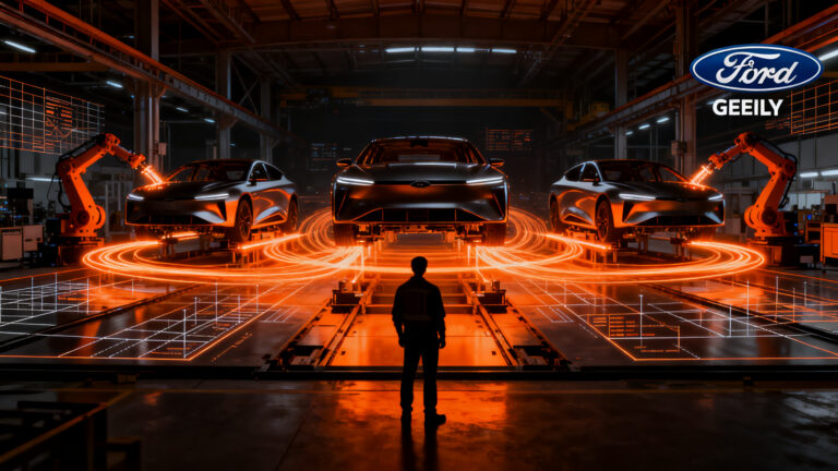 Joint venture entre Ford y Geely en Almussafes, Valencia, para la producción de vehículos eléctricos, marcando una nueva estrategia industrial automotriz.