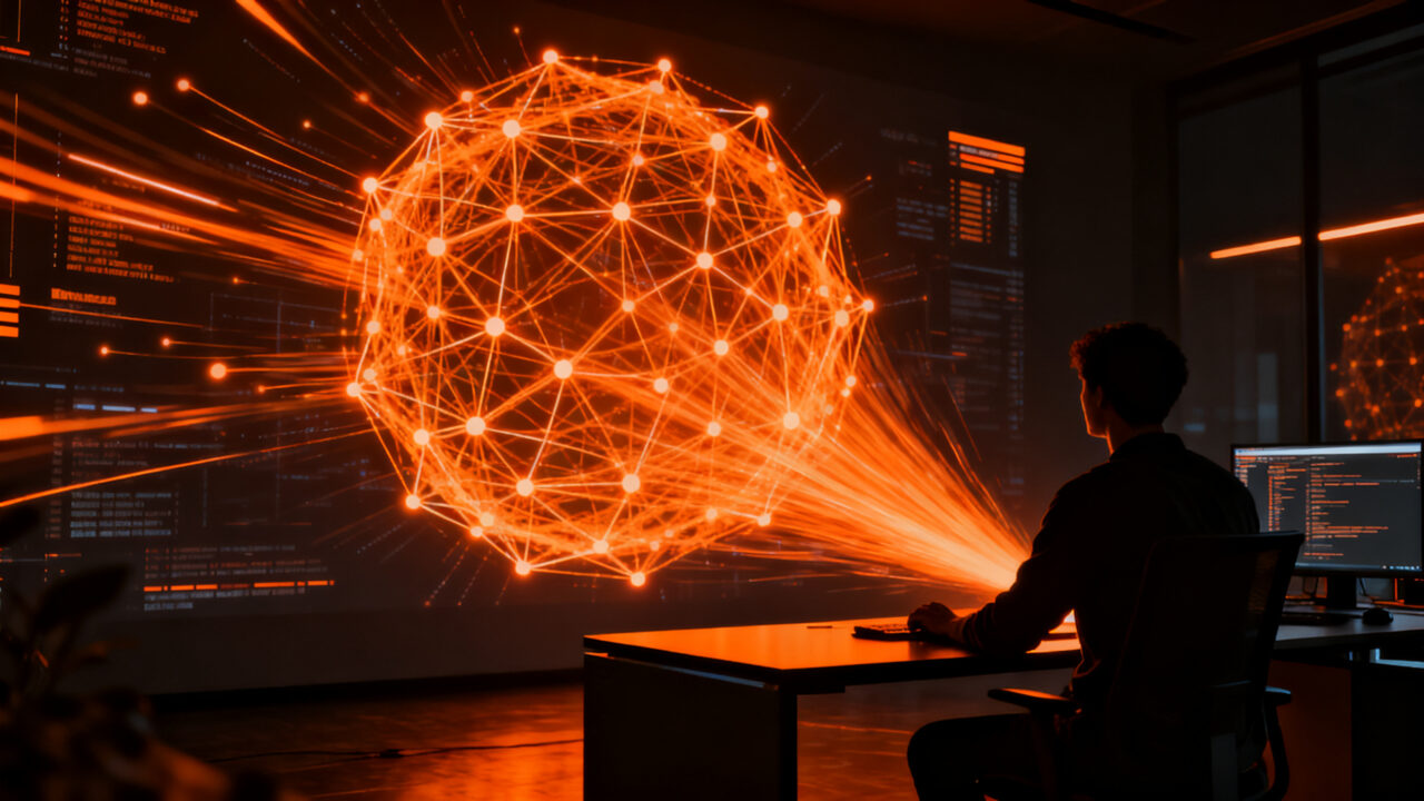 Desarrollador trabajando con modelos de IA de Google Gemini para escalar agentes inteligentes con alta eficiencia.