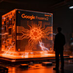 Chip de silicio con IA integrada Google Frozen v2, representando la evolución del hardware de inteligencia artificial para startups.