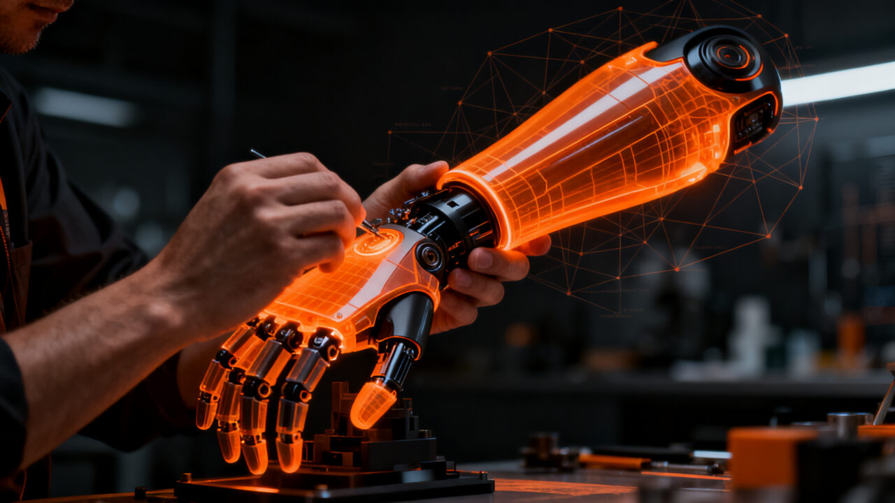 Innovación en prótesis médicas mediante impresión 3D, mostrando el futuro del sector MedTech y la eficiencia en prototipado rápido.