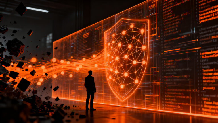 Modelo de IA defensiva de Microsoft para ciberseguridad empresarial, protegiendo datos y reduciendo vulnerabilidades.