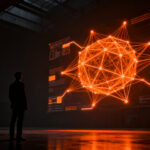 Reestructuración de startup SaaS hacia la inteligencia artificial, representando eficiencia operativa y crecimiento sostenible.