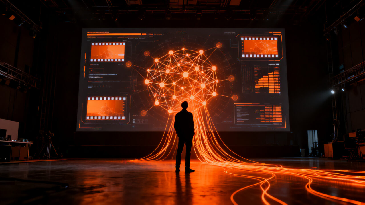 Adquisición de la startup de IA InterPositive por Netflix, representando el impacto del M&A en la tecnología de entretenimiento.