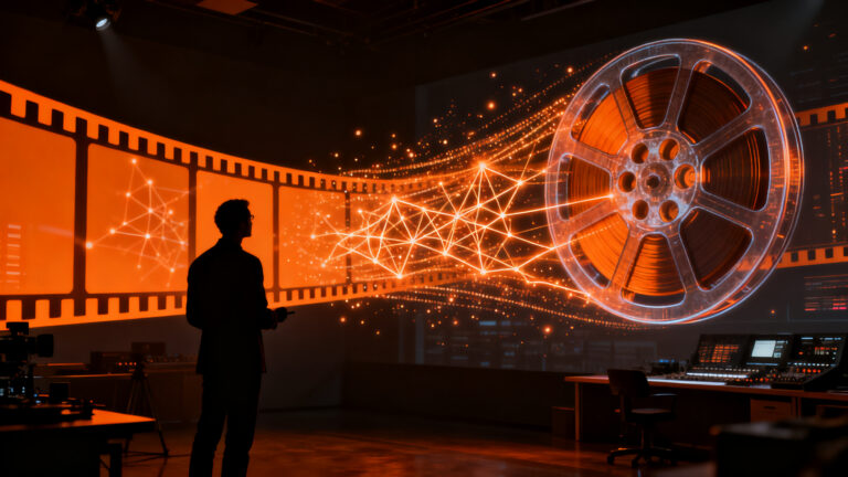 Adquisición de startup de IA por Netflix para postproducción cinematográfica, representando el futuro de la tecnología en entretenimiento.