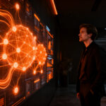 Líder de startup implementando cultura de inteligencia artificial para alcanzar la fluidez en IA exigida por el mercado.