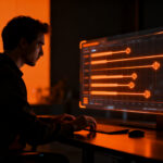 Founder configurando parámetros de IA como temperatura y max tokens para optimizar la productividad empresarial.
