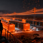 Infraestructura de centro de datos off-grid Project Ares para IA, representando el futuro de la energía sostenible en startups tecnológicas.