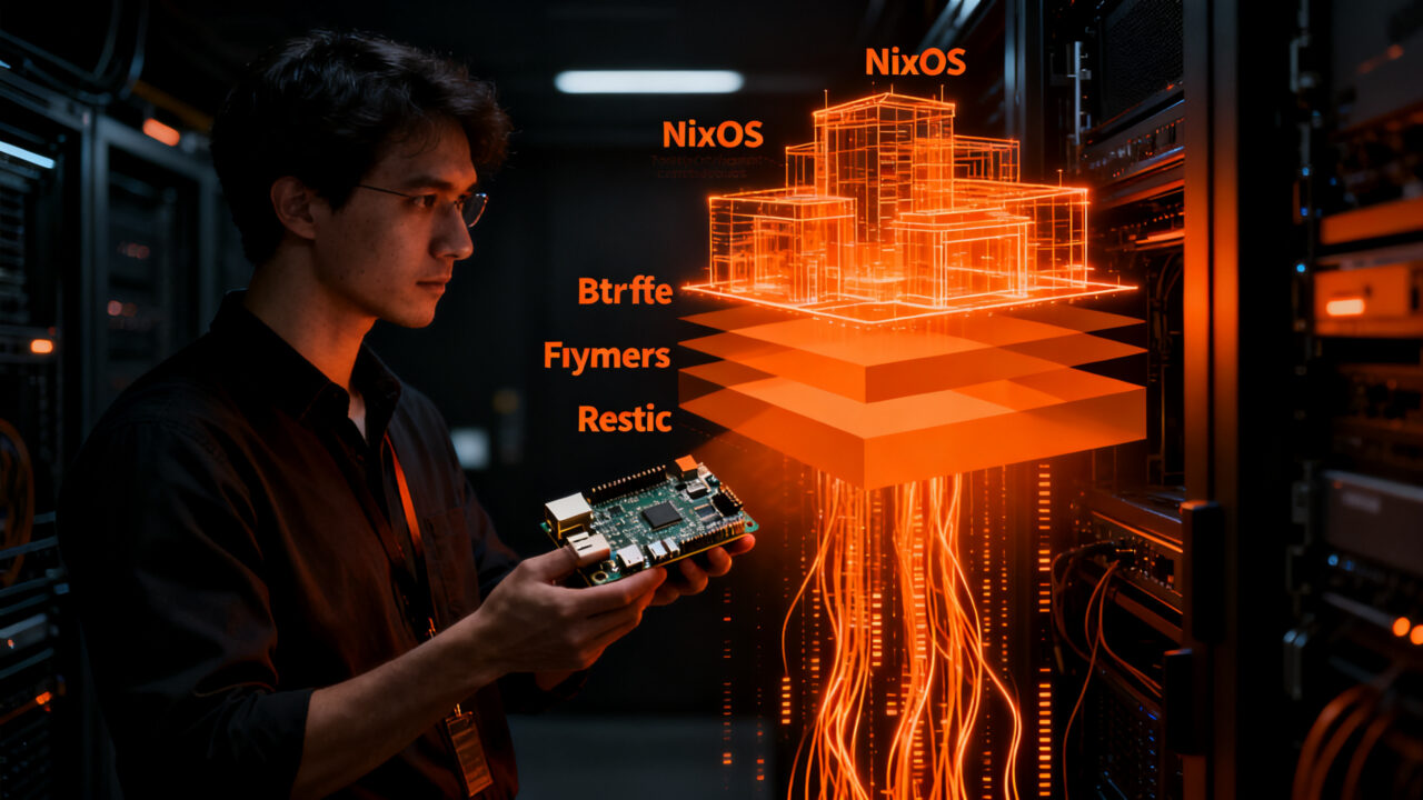 Infraestructura resiliente con NixOS y Restic para servidores domésticos y startups.