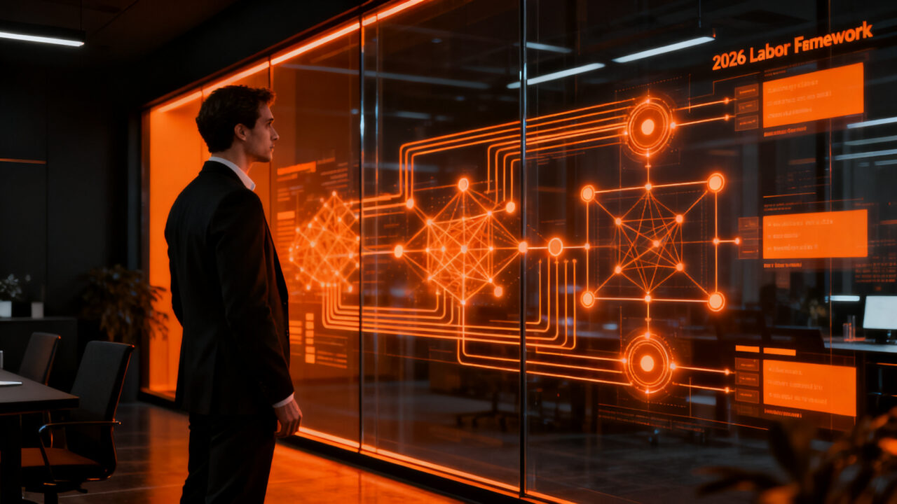 Líder de RRHH analizando estrategias de contratación tras la reforma laboral 2026 en un entorno empresarial tecnológico.