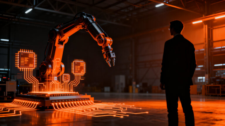 Inversión en robótica industrial y automatización para 2026, mostrando la transición de capital desde semiconductores hacia robots avanzados.