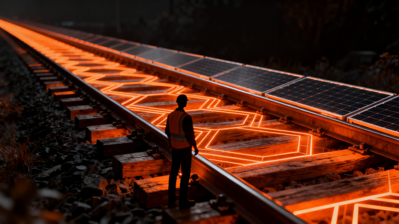 Startup suiza Sun-Ways implementa paneles solares innovadores en vías ferroviarias para generar energía limpia.