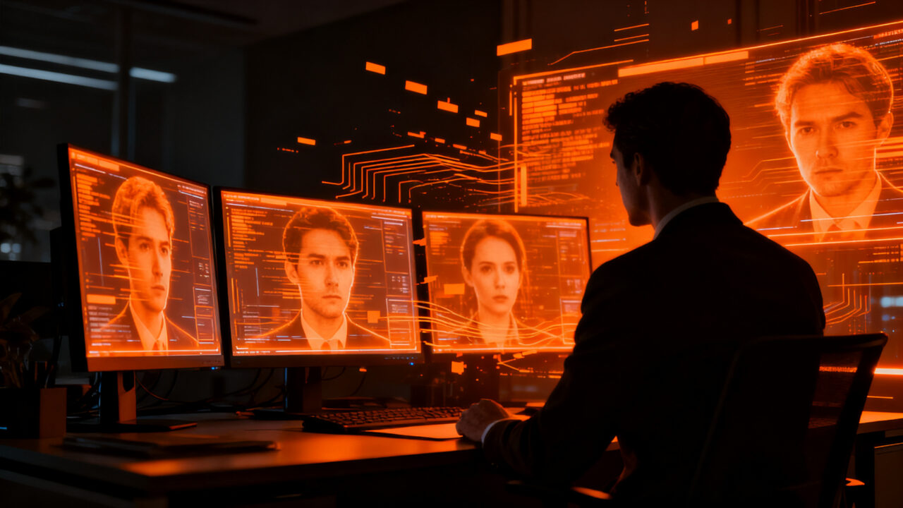 Ataque de deepfake corporativo y synthetic insider, ciberseguridad IA para proteger startups contra fraude empresarial.