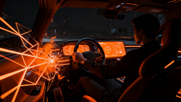 Análisis de seguridad en IA y automatización tras accidente de Tesla FSD, enfocada en diseño de interfaces humano-máquina.
