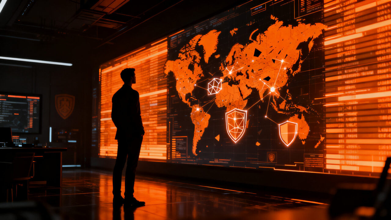 Fundador analizando riesgos geopolíticos y seguridad de datos en el contexto de nuevas regulaciones tech como el caso TikTok y el gobierno de EE.UU.