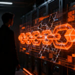 Ciberseguridad y gestión de riesgos: Ingeniero analizando código comprometido para prevenir ataques de supply chain en startups.
