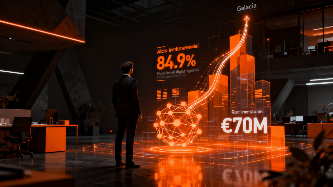 Adopción de inteligencia artificial en empresas gallegas, informe OSIMGA sobre digitalización y crecimiento de pymes.