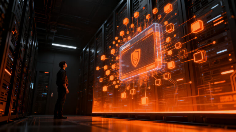 Agentes de IA coordinados infiltrándose en una infraestructura digital, representando el riesgo de seguridad en modelos de lenguaje y el reto para founders.