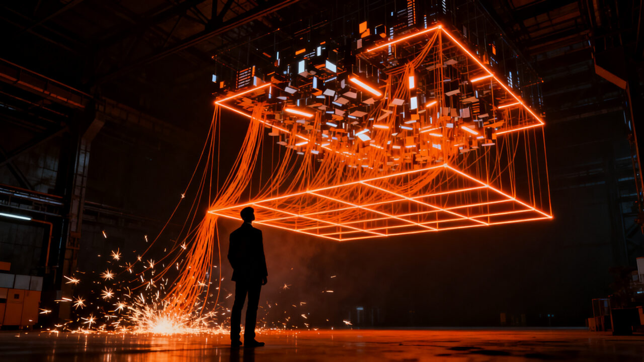 Representación conceptual de la gobernanza de IA y el cumplimiento del AI Act 2026, mostrando la transición de la Shadow AI hacia la transparencia regulatoria.