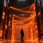 Infraestructura de IA de AWS con chips Nvidia, representando la expansión masiva de capacidad de cómputo en la nube para startups.