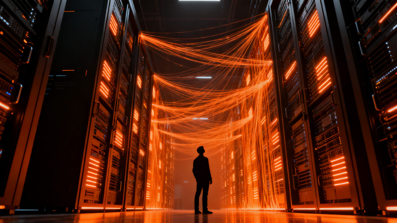 Infraestructura de IA de AWS con chips Nvidia, representando la expansión masiva de capacidad de cómputo en la nube para startups.