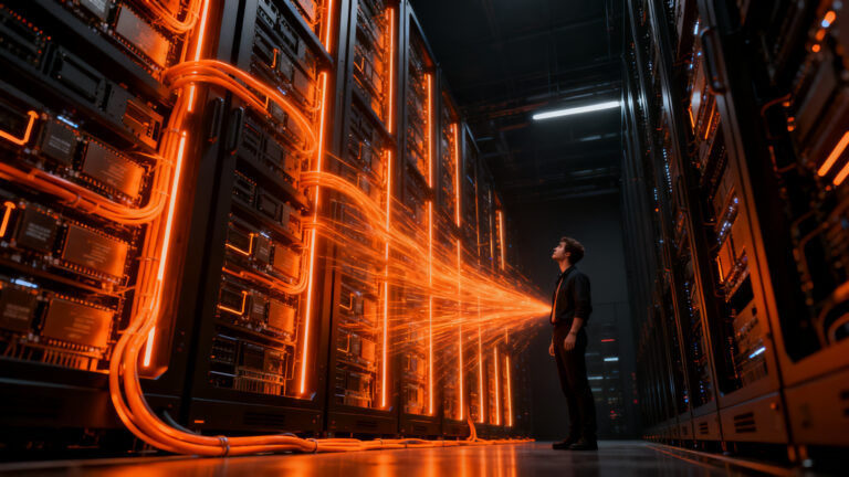 Crecimiento de AMD en chips para inteligencia artificial y centros de datos, representando el liderazgo en semiconductores y el impacto en el mercado startup.