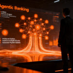 Agentes de IA y banca agéntica de Anchorage Digital realizando pagos autónomos en blockchain institucional.