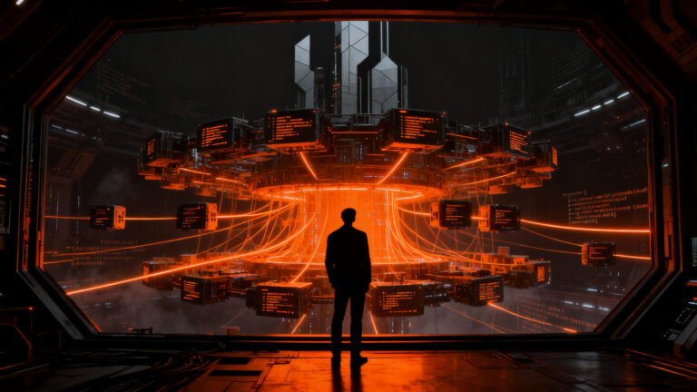 Andrew Ng rediseñando el futuro de la ingeniería de IA en un entorno de infraestructura tecnológica avanzada.