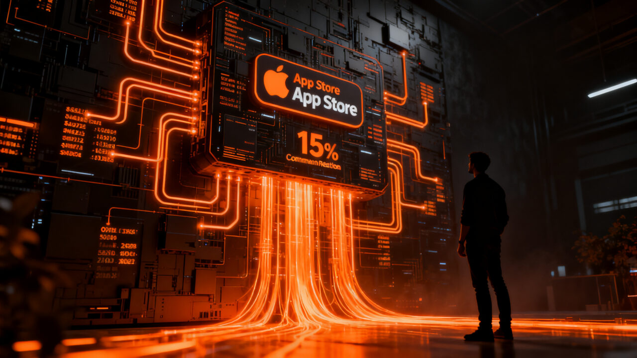 Impacto de la nueva comisión de Apple del 15% en pagos externos para startups y desarrolladores en iOS.
