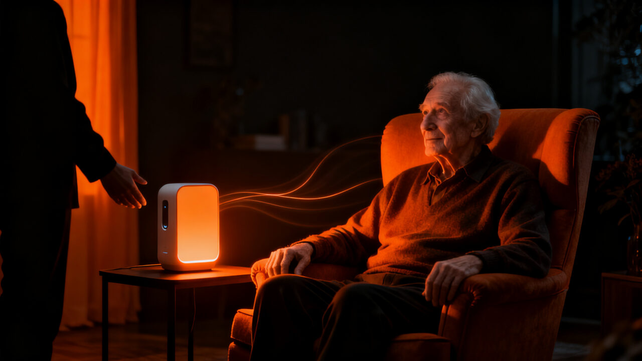 Dispositivo IA de la startup argentina Ato para combatir la soledad en adultos mayores, integrando la silver economy.